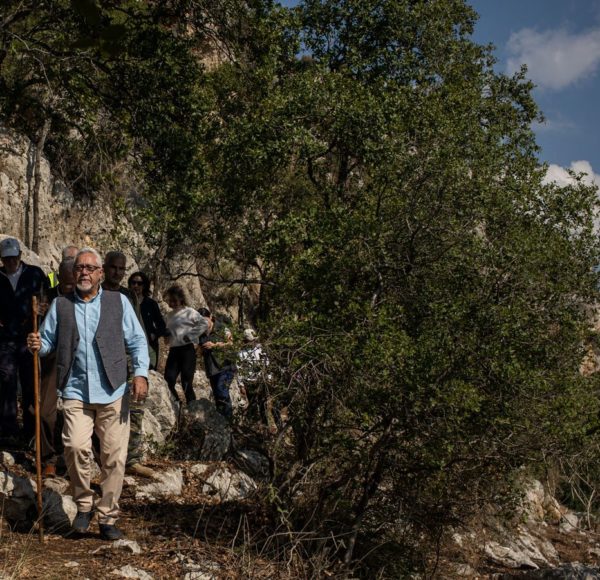 Leading the way: Assad Serhal, co-founder of the environmental organization Society for the Protection of Nature in Lebanon, shows interested visitors one of the 28 protected Hima areas.