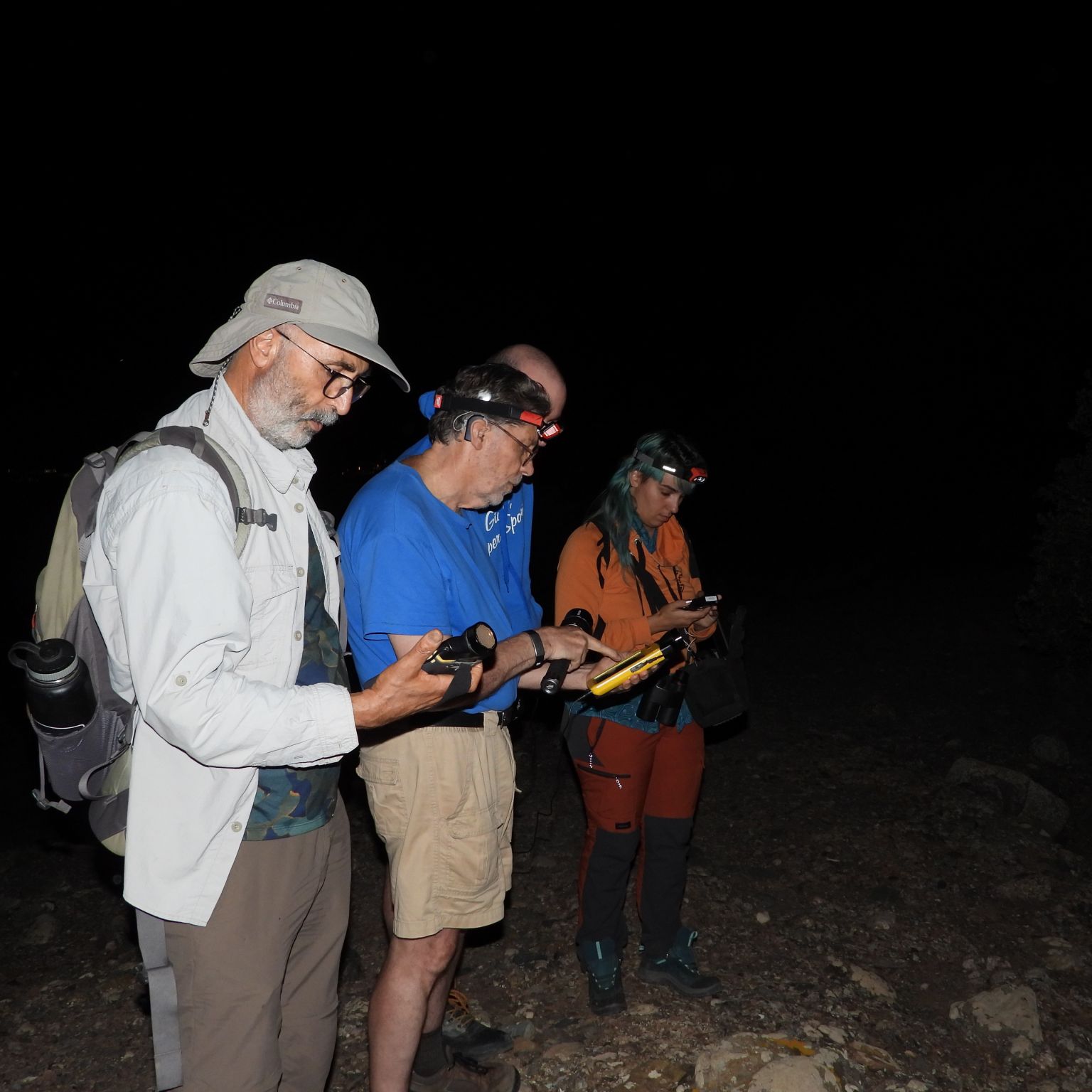 Mounir Abi-Said, ecologist and mammalogist, testing cutting-edge bat detection techniques in the field during the 4-day European Bat Detector Workshop held in October 2024 in Mura, Barcelona.