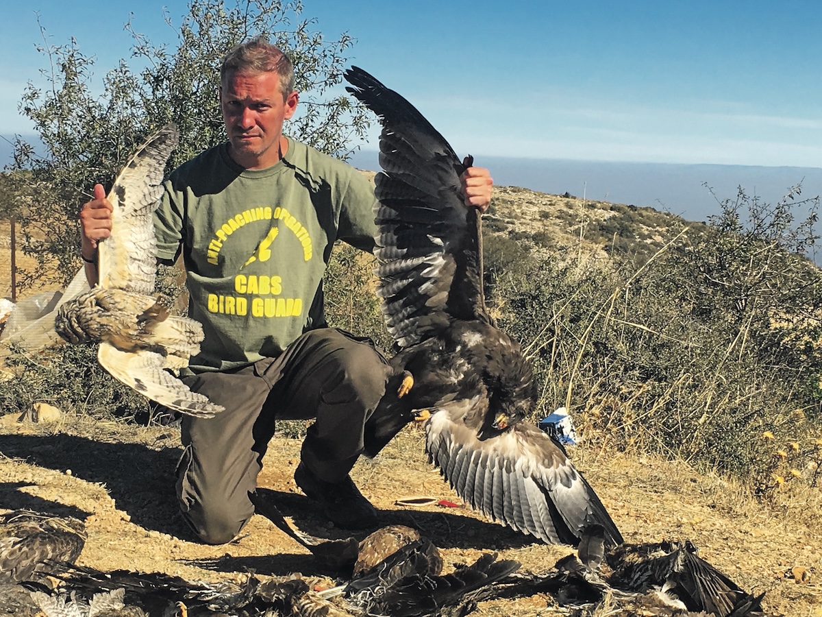 Lloyd Scott amid a raptor massacre
