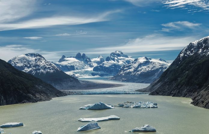 364699519 Glacial lake with small icebergs floating Laguna San Rafael National ParkA ysen Region Patagonia Chile